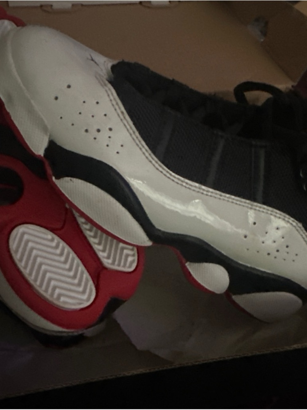 Jordan Kids Black, White & Red Retro Sneakers